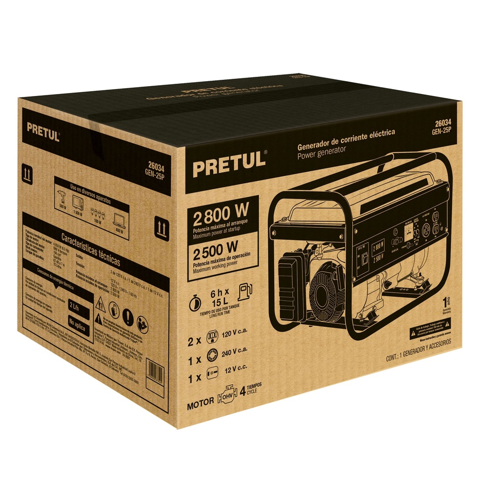 CJ-GEN-25P | Caja de empaque de repuesto GEN-25P, Pretul