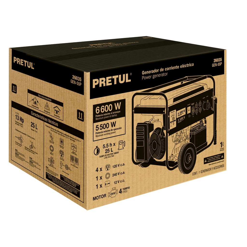 CJ-GEN-55P | Caja de empaque de repuesto GEN-55P, Pretul