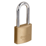 CL-30LP | Candado de latón 30 mm gancho largo en blíster, Hermex Basic