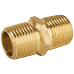 CLG-666 | Niple unión NPT de latón, 1/2' con tuerca hexagonal, Foset