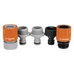 CLICK-SET | Juego de 5 conectores 3/4' rápidos de ABS, sistema click