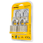 CM-50X4P | Juego de 4 candados cuerpo laminado, 50 mm, Hermex Basic