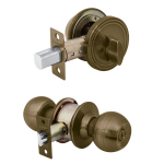 CMB-21P | Combo cerraduras, llave-mariposa, latón antiguo,Hermex Basic