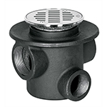 CO-22 | Coladera de hierro de 3 bocas, rejilla redonda