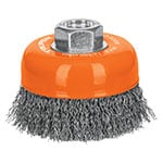 CO-508M | Carda copa 3' alambre ondulado fino, eje M14, Truper