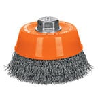 CO-512M | Carda copa 5' alambre ondulado fino, eje M14, Truper