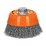 CO-512X | Carda copa 5' alambre ondulado grueso, eje 5/8'-11, Truper