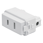 CO-IB | Contacto sencillo, 2polos, sin tierra, línea Italiana,blanco