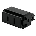 CO-IN | Contacto sencillo, 2polos, sin tierra, línea Italiana,negro