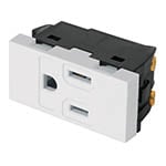 COA-EB | Contacto aterrizado, 1 módulo, línea Española, color blanco