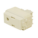 COA-I | Contacto sencillo, 2 polos + tierra, línea Italiana, marfil