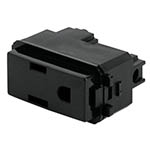 COA-IN | Contacto sencillo, 2 polos + tierra, línea Italiana, negro