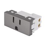 COA-LA | Contacto aterrizado acero inox de 1 módulo, línea Lisboa