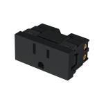 COA-LN | Contacto aterrizado negro de 1 módulo, línea Lisboa, Volteck
