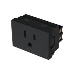 COA15-LN | Contacto aterrizado negro de 1.5 módulos, línea Lisboa