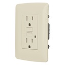 CODO-GFCII | Contacto dúplex falla a tierra GFCI, marfil, línea Italiana