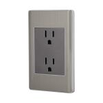 CODO-LA | Placa armada acero inox contacto dúplex 3 módulos, Lisboa