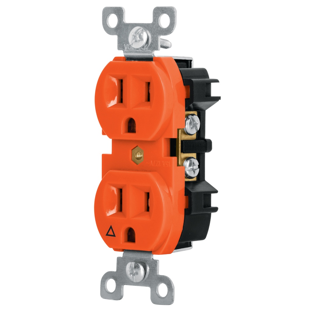 CODO-TAS | Contacto dúplex, tierra aislada, 15 A, línea standard