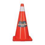 CONO-70R | Cono de precaución de 70 cm de PVC con reflejante, Truper