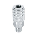 COPLE-MA-1/4P | Cople acero, cuerda 1/4NPT, macho, Pretul