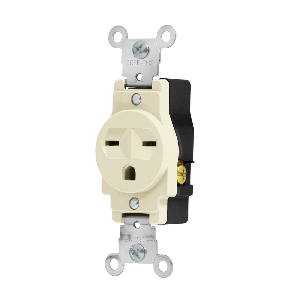 COSE-CHS | Contacto sencillo, cara de chino,  Standard, marfil, Volteck