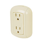 COSO-DA-2 | Contacto de sobreponer dúplex 2 polos+ tierra, ABS, Volteck