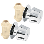 CPVC-052 | Caja con 2 llaves de empotrar de CPVC para regadera, Foset