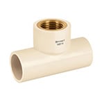 CPVC-701 | Tee rosca central hembra CPVC 1/2' inserto latón, Foset