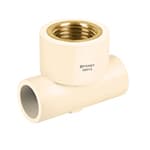 CPVC-702 | Tee reducida hembra de CPVC 3/4' x 3/4' x 1/2' inserto latón