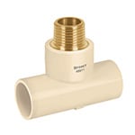 CPVC-711 | Tee rosca central macho CPVC 1/2' inserto latón, Foset