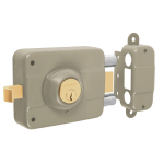 CS-90D | Cerradura sobreponer der 2 barras clásica, llave tradicional