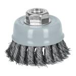 CT-608MR | Carda copa 3' alambre trenzado fino, Multi-rosca, Truper