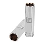 D-1216-ML | Dado largo de 16 mm, 6 puntas, cuadro 1/2', Truper