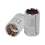 D-1217-EM | Dado de 17 mm, 12 puntas, cuadro 1/2', Truper