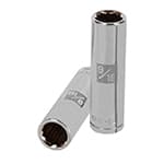 D-1218-EL | Dado largo de 9/16', 12 puntas, cuadro 1/2', Truper