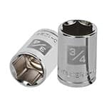 D-1224-H | Dado de 3/4', 6 puntas, cuadro 1/2', Truper