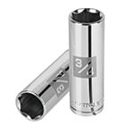 D-1224-HL | Dado largo de 3/4', 6 puntas, cuadro 1/2', Truper