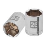 D-1226-M | Dado de 26 mm, 6 puntas, cuadro 1/2', Truper
