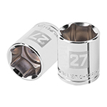 D-1227-M | Dado de 27 mm, 6 puntas, cuadro 1/2', Truper
