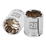 D-1228-EM | Dado de 28 mm, 12 puntas, cuadro 1/2', Truper