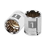 D-1232 | Dado de 1', 12 puntas, cuadro 1/2', Truper