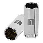 D-1232-EL | Dado largo de 1', 12 puntas, cuadro 1/2', Truper