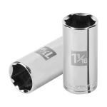 D-1234-HL | Dado largo de 1-1/16', 6 puntas, cuadro 1/2', Truper