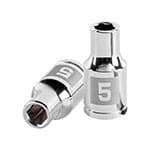 D-1405-M | Dado de 5 mm, 6 puntas, cuadro 1/4', Truper