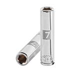 D-1407-LM | Dado largo de 7 mm, 6 puntas, cuadro 1/4', Truper