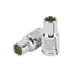 D-1408-B | Dado de 1/4', 12 puntas, cuadro 1/4', Truper