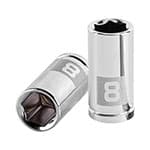 D-1408-M | Dado de 8 mm, 6 puntas, cuadro 1/4', Truper