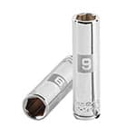 D-1409-LM | Dado largo de 9 mm, 6 puntas, cuadro 1/4', Truper