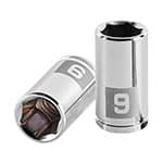 D-1409-M | Dado de 9 mm, 6 puntas, cuadro 1/4', Truper