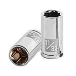 D-1411 | Dado de 11/32', 6 puntas, cuadro 1/4', Truper